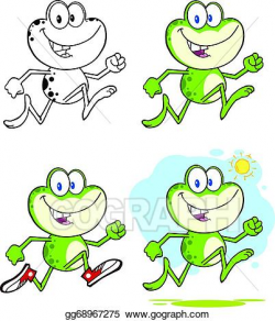 Vector Clipart - Frog character 9 collection set. Vector ...