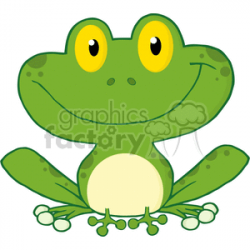 Cartoon-Cute-Frog-Character clipart. Royalty-free clipart # 381841
