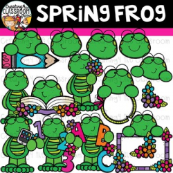 Spring Frog Clipart {Frog Clipart}