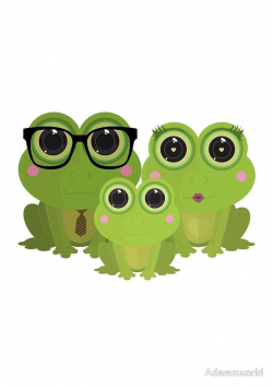 Frog Family | Throw Pillow | Frogs | Cute frogs, Frog art y ...