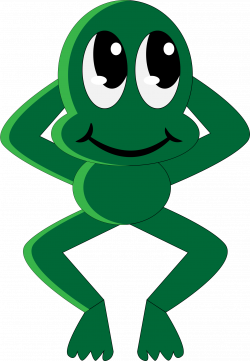 Clipart - Relaxed Smiling Froggy