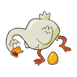 The Goose That Laid the Golden Eggs Clip art - Hand painted goose ...