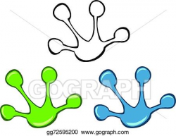Vector Stock - Frog hand print. collection set. Clipart ...