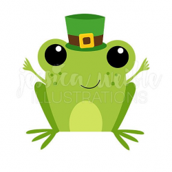St Patricks Day Frog Cute Digital Clipart, St Patricks Day ...