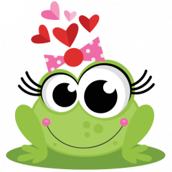 Frog in Love SVG scrapbook cut file cute clipart files for ...