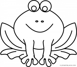 Frog Outline Clipart - ClipartBlack.com