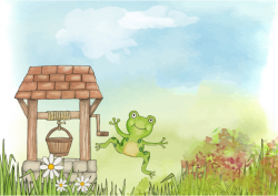 Clipart - Jumping Frog Scene