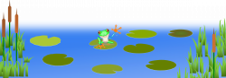 Lily Pad clipart pond scene - Pencil and in color lily pad clipart ...
