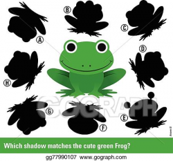 Vector Stock - Which shadow matches the green cartoon frog ...