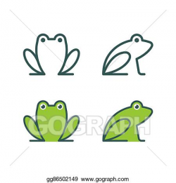 Vector Art - Frog icon logo. Clipart Drawing gg86502149 ...