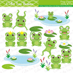 Frog Clipart Spring frogs lilypads frogs cat by ...