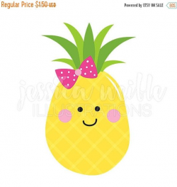 SALE Pineapple Cutie Cute Digital Clipart, Pineapple Clip ...