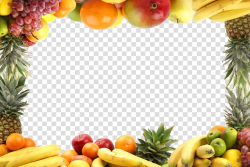 Assorted fruit border illustration, Fruit Vegetable Healthy ...