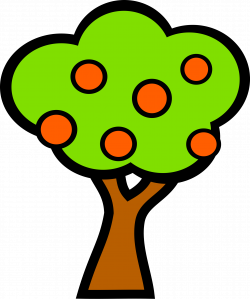 Clipart - tree with fruits