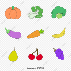 Colored Fruit And Vegetables, Color, Fruit, Vegetables PNG ...