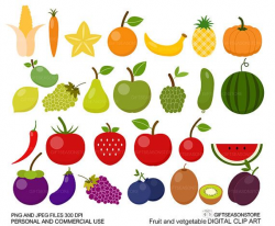 Fruit and Vegetable clip art for Personal and Commercial use ...