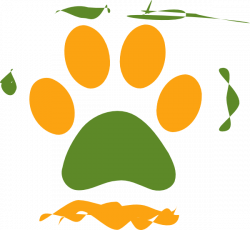 Orange Green Paw Clip Art at Clker.com - vector clip art online ...