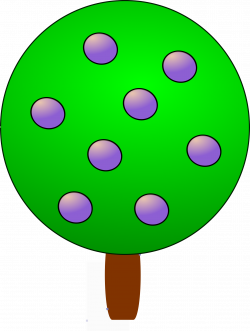 Clipart - Fruit tree 1, purple