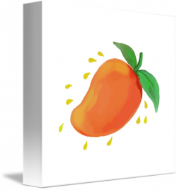 Juicy Mango Fruit Watercolor by Aloysius Patrimonio