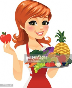 Woman Eating Healthy Food premium clipart - ClipartLogo.com