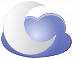 Cloud and Moon Weather Icon PNG Clip Art - Best WEB Clipart