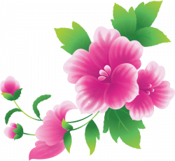 Large Pink Flowers Clipart | Gallery Yopriceville - High-Quality ...