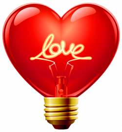 Love Heart Bulb PNG Clipart | Gallery Yopriceville - High-Quality ...