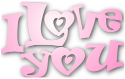 Valentines Pink I Love You PNG Clipart | Gallery Yopriceville ...