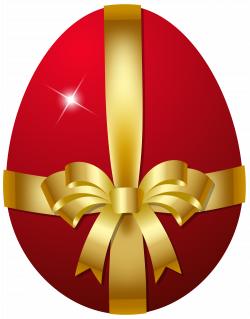 Red Easter Egg with Bow PNG Clip Art Image | Gallery Yopriceville ...