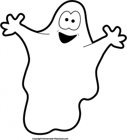 Ghost Black And White Clipart