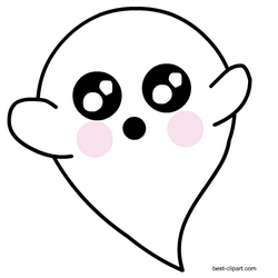 Super cute ghost clip art free | Stickers 4 | Halloween ...