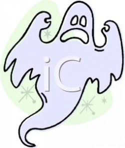 Cartoon of a Angry Ghost - Royalty Free Clipart Picture