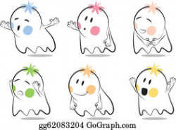 Baby Ghost Cartoon Clip Art - Royalty Free - GoGraph