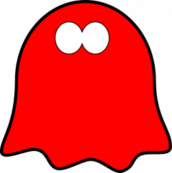 Friendly Red Ghost, Wavy Base Clip Art at Clker.com - vector clip ...