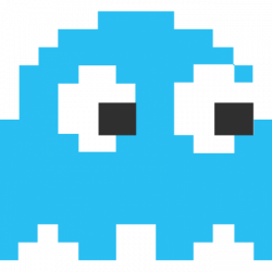 Pacman Pixel Blue Ghost transparent PNG - StickPNG