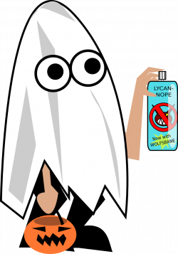 clipartist.net » Clip Art » Ghost Trick or Treater Halloween SVG