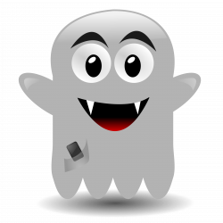 Clipart - ghost with a cellephone