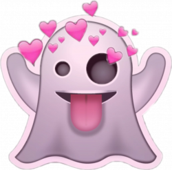 emoji ghost heart stickeremoji tumblr emojiedit...