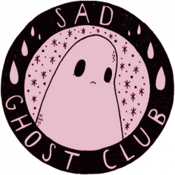 sad ghost cute aesthetic girly scary grunge pink black...