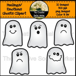 Halloween Feelings / Emotions Ghost Clipart