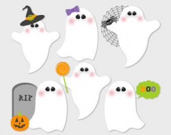 Cute ghost clipart | Etsy