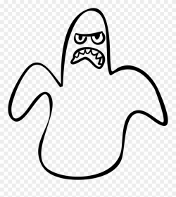 Halloween Ghost Outline Scary Shape Comments - Fantasma ...