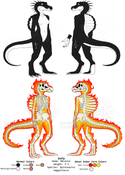 Spino Anthro and Ghost Rider Ref Sheet - Commission by Carolzilla ...