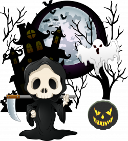 Halloween Cartoon Skeleton Ghost - Halloween cartoon skull 1687*1857 ...