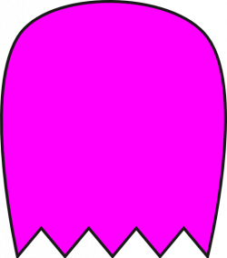 Pink Pacman Ghost Clip Art at Clker.com - vector clip art online ...