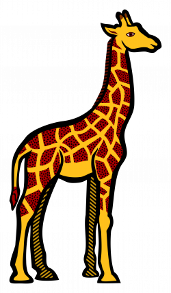Clipart - giraffe - coloured