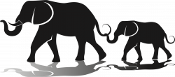 Silhouette Elephant Clip art - elephants clipart 2382*1056 ...