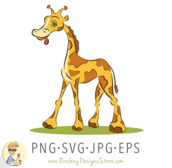 Cute Colorful Giraffe Digital Clip Art - SVG - PNG File, Vector EPS  Illustration for Personal and Commercial Use