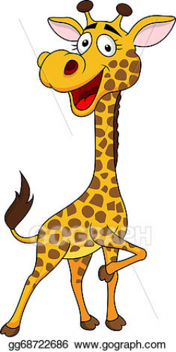 Vector Art - Funny giraffe cartoon. Clipart Drawing ...