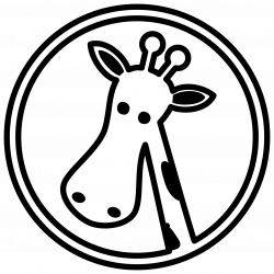 Giraffe Head Clipart Black And White | Letters Format